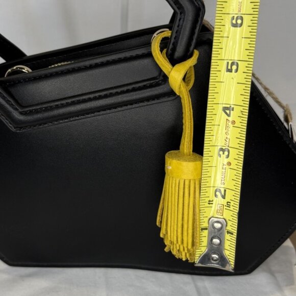 Portland Leather, Pom Tassel / Bag Charm, Yellow Leather, BNNU - Picture 3 of 3